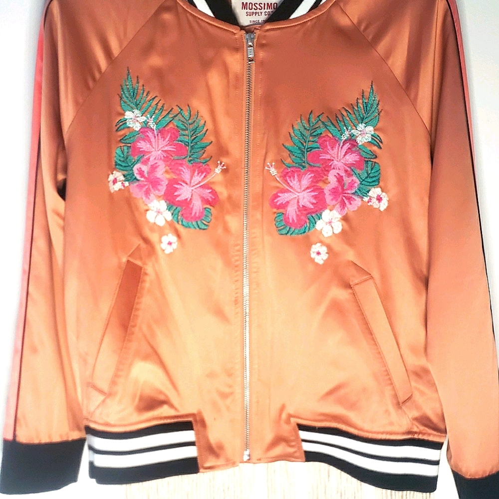 Vintage Mosimo silk rose gold womens jacket